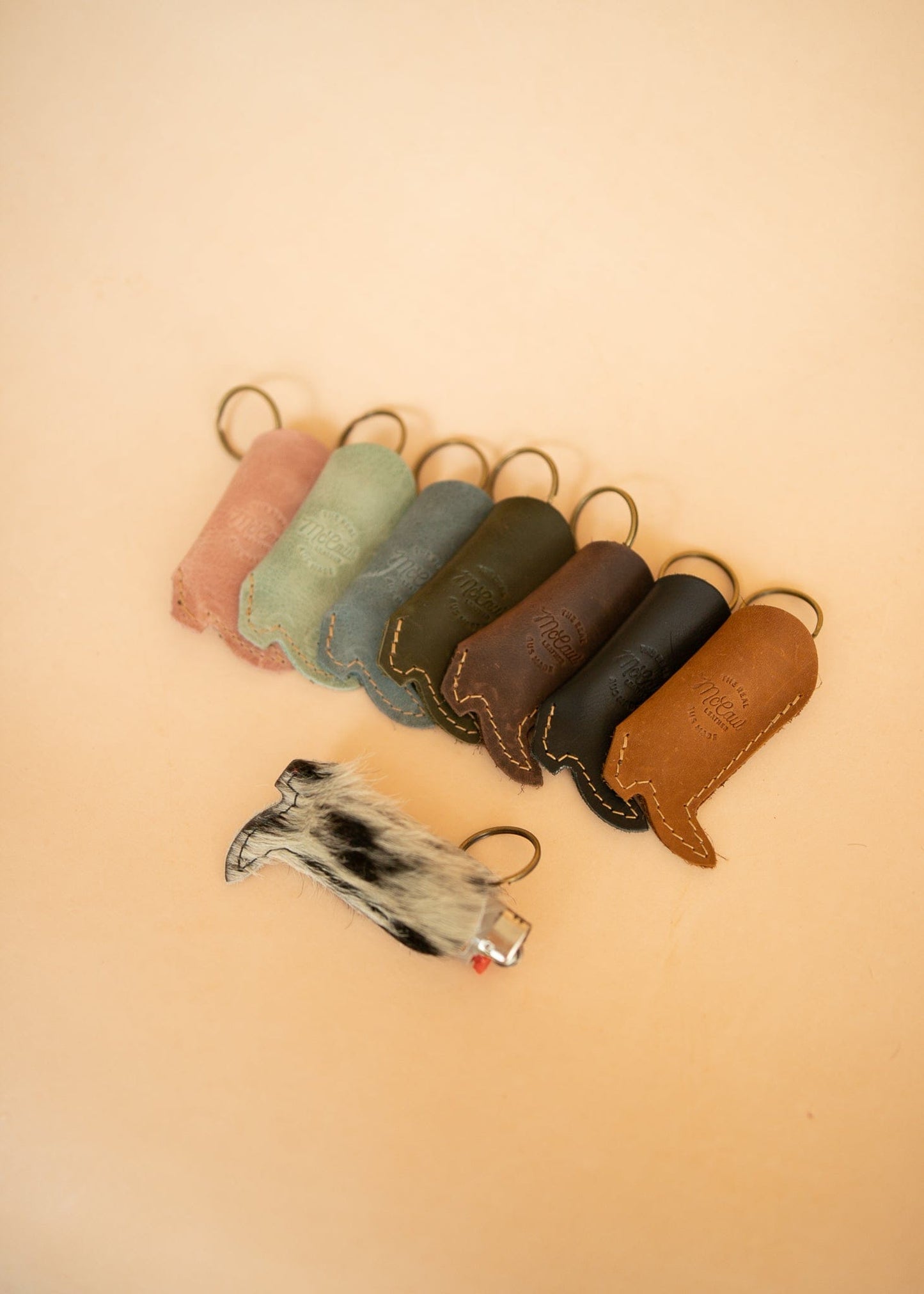 The Real McCaul Leathergoods Keyring Boot Lighter Keyring Holder Australian Made Australian Owned Personalised Leather Keyring Key Chain Bag Accessory Bag Charm Leather Made in Australia