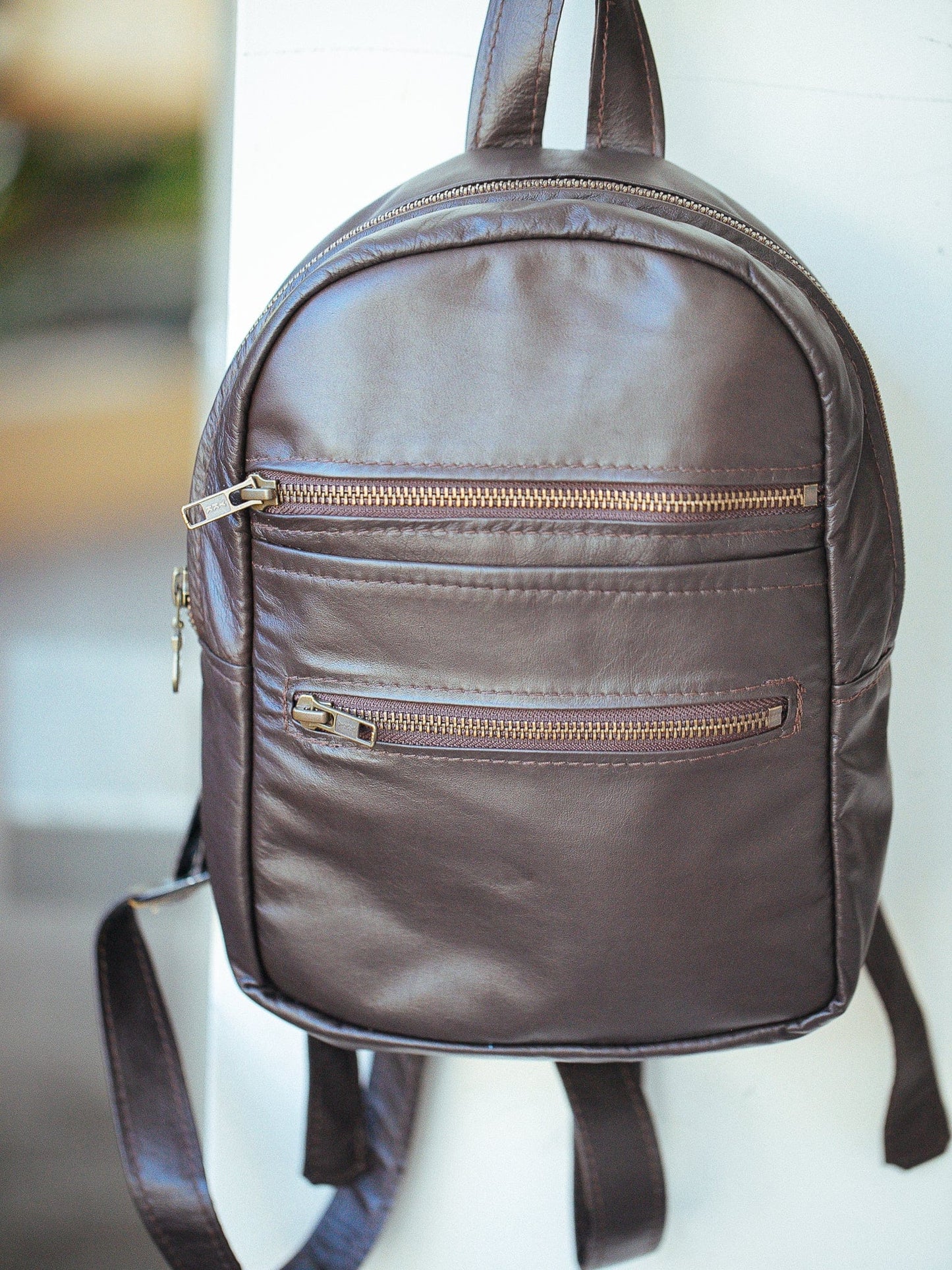 The Real McCaul Leathergoods Back Packs The Mini Annie Backpack - Kangaroo Australian Made Australian Owned Leather Backpacks Made in Australia