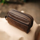 The Real McCaul Apparel & Accessories Small Toiletry Bathroom Bag - Cowhide Australian Made Australian Owned Leather Australian Made Toiletry Dopp Kit Shaving Bathroom Bag - Cowhide - Men's Gifts