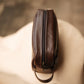 The Real McCaul Apparel & Accessories Small Toiletry Bathroom Bag - Kangaroo Australian Made Australian Owned Leather Australian Made Toiletry Dopp Kit Shaving Bathroom Bag - Cowhide - Men's Gifts