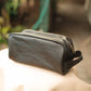 The Real McCaul Apparel & Accessories Toiletry Bathroom Washbag - Cowhide - Black Australian Made Australian Owned Leather Australian Made Toiletry Dopp Kit Shaving Bathroom Bag - Cowhide - Men's Gifts