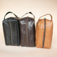 The Real McCaul Apparel & Accessories Toiletry Bathroom Washbag - Cowhide Australian Made Australian Owned Leather Australian Made Toiletry Dopp Kit Shaving Bathroom Bag - Cowhide - Men's Gifts