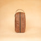 The Real McCaul Apparel & Accessories Toiletry Bathroom Washbag - Cowhide - Marble Tan Australian Made Australian Owned Leather Australian Made Toiletry Dopp Kit Shaving Bathroom Bag - Cowhide - Men's Gifts