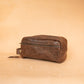 The Real McCaul Apparel & Accessories Toiletry Bathroom Washbag - Cowhide - Premium Marble Brown Australian Made Australian Owned Leather Australian Made Toiletry Dopp Kit Shaving Bathroom Bag - Cowhide - Men's Gifts