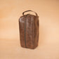The Real McCaul Apparel & Accessories Toiletry Bathroom Washbag - Cowhide - Premium Marble Brown Australian Made Australian Owned Leather Australian Made Toiletry Dopp Kit Shaving Bathroom Bag - Cowhide - Men's Gifts