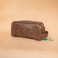 The Real McCaul Apparel & Accessories Toiletry Bathroom Washbag - Cowhide - Premium Marble Brown Australian Made Australian Owned Leather Australian Made Toiletry Dopp Kit Shaving Bathroom Bag - Cowhide - Men's Gifts