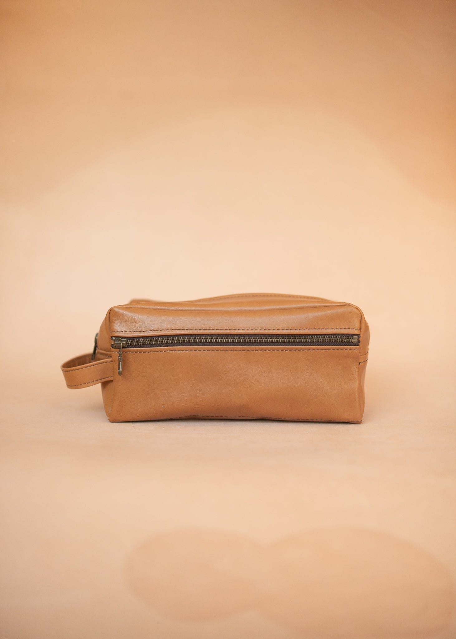 The Real McCaul Apparel & Accessories Toiletry Bathroom Washbag - Kangaroo - Tan Australian Made Australian Owned Toiletry Bathroom Washbag - Kangaroo - Tan