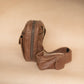 The Real McCaul Back Packs Crossover Backpack Sling Bag - Cowhide - Marble Brown Australian Made Australian Owned Leather ManBag Crossover Backpack Australian Made
