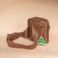The Real McCaul Back Packs Crossover Backpack Sling Bag - Cowhide - Marble Brown Australian Made Australian Owned Leather ManBag Crossover Backpack Australian Made