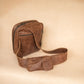 The Real McCaul Back Packs Crossover Backpack Sling Bag - Cowhide - Marble Brown Australian Made Australian Owned Leather ManBag Crossover Backpack Australian Made