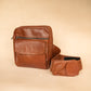 The Real McCaul Back Packs Crossover Backpack Sling Bag - Cowhide - Rust Australian Made Australian Owned Leather ManBag Crossover Backpack Australian Made