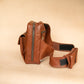 The Real McCaul Back Packs Crossover Backpack Sling Bag - Cowhide - Rust Australian Made Australian Owned Leather ManBag Crossover Backpack Australian Made