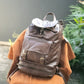 The Real McCaul Back Packs Large Deluxe Travel Laptop Backpack - Cowhide - Chestnut Australian Made Australian Owned Leather Laptop/Travel Backpack Handmade in Australia- Kangaroo & Cowhide Leather