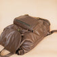 The Real McCaul Back Packs Large Deluxe Travel Laptop Backpack - Cowhide - Chestnut Australian Made Australian Owned Leather Laptop/Travel Backpack Handmade in Australia- Kangaroo & Cowhide Leather