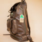 The Real McCaul Back Packs Large Deluxe Travel Laptop Backpack - Cowhide - Chestnut Australian Made Australian Owned Leather Laptop/Travel Backpack Handmade in Australia- Kangaroo & Cowhide Leather