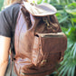 The Real McCaul Back Packs Large Deluxe Travel Laptop Backpack - Cowhide - Marble Brown Australian Made Australian Owned Leather Laptop/Travel Backpack Handmade in Australia- Kangaroo & Cowhide Leather