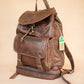 The Real McCaul Back Packs Large Deluxe Travel Laptop Backpack - Cowhide - Marble Brown Australian Made Australian Owned Leather Laptop/Travel Backpack Handmade in Australia- Kangaroo & Cowhide Leather