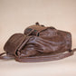 The Real McCaul Back Packs Large Deluxe Travel Laptop Backpack - Cowhide - Marble Brown Australian Made Australian Owned Leather Laptop/Travel Backpack Handmade in Australia- Kangaroo & Cowhide Leather