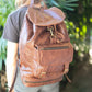 The Real McCaul Back Packs Large Deluxe Travel Laptop Backpack - Cowhide - Marble Brown Australian Made Australian Owned Leather Laptop/Travel Backpack Handmade in Australia- Kangaroo & Cowhide Leather