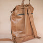 The Real McCaul Back Packs Large Deluxe Travel Laptop Backpack - Cowhide - Tan Australian Made Australian Owned Leather Laptop/Travel Backpack Handmade in Australia- Kangaroo & Cowhide Leather