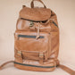 The Real McCaul Back Packs Large Deluxe Travel Laptop Backpack - Cowhide - Tan Australian Made Australian Owned Leather Laptop/Travel Backpack Handmade in Australia- Kangaroo & Cowhide Leather