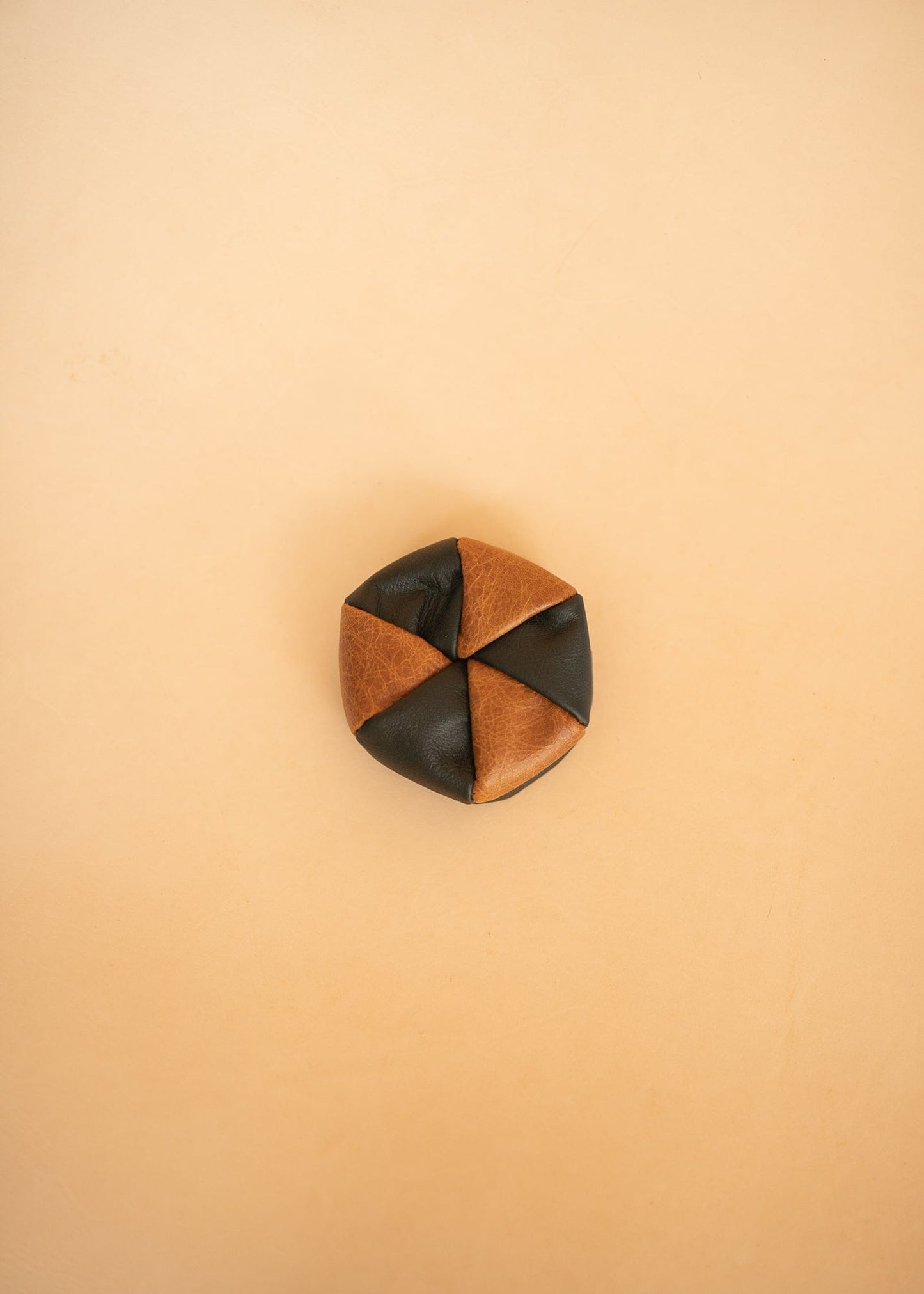 The Real McCaul Coin Purse Black/Tan Twist Coin Pouch Australian Made Australian Owned Twist Coin Pouch - MADE IN AUSTRALIA - Kangaroo & Cowhide Genuine Leather
