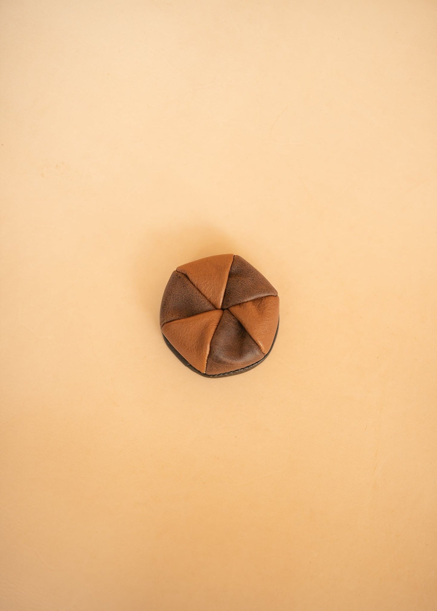 The Real McCaul Coin Purse Brown/Tan Twist Coin Pouch Australian Made Australian Owned Twist Coin Pouch - MADE IN AUSTRALIA - Kangaroo & Cowhide Genuine Leather
