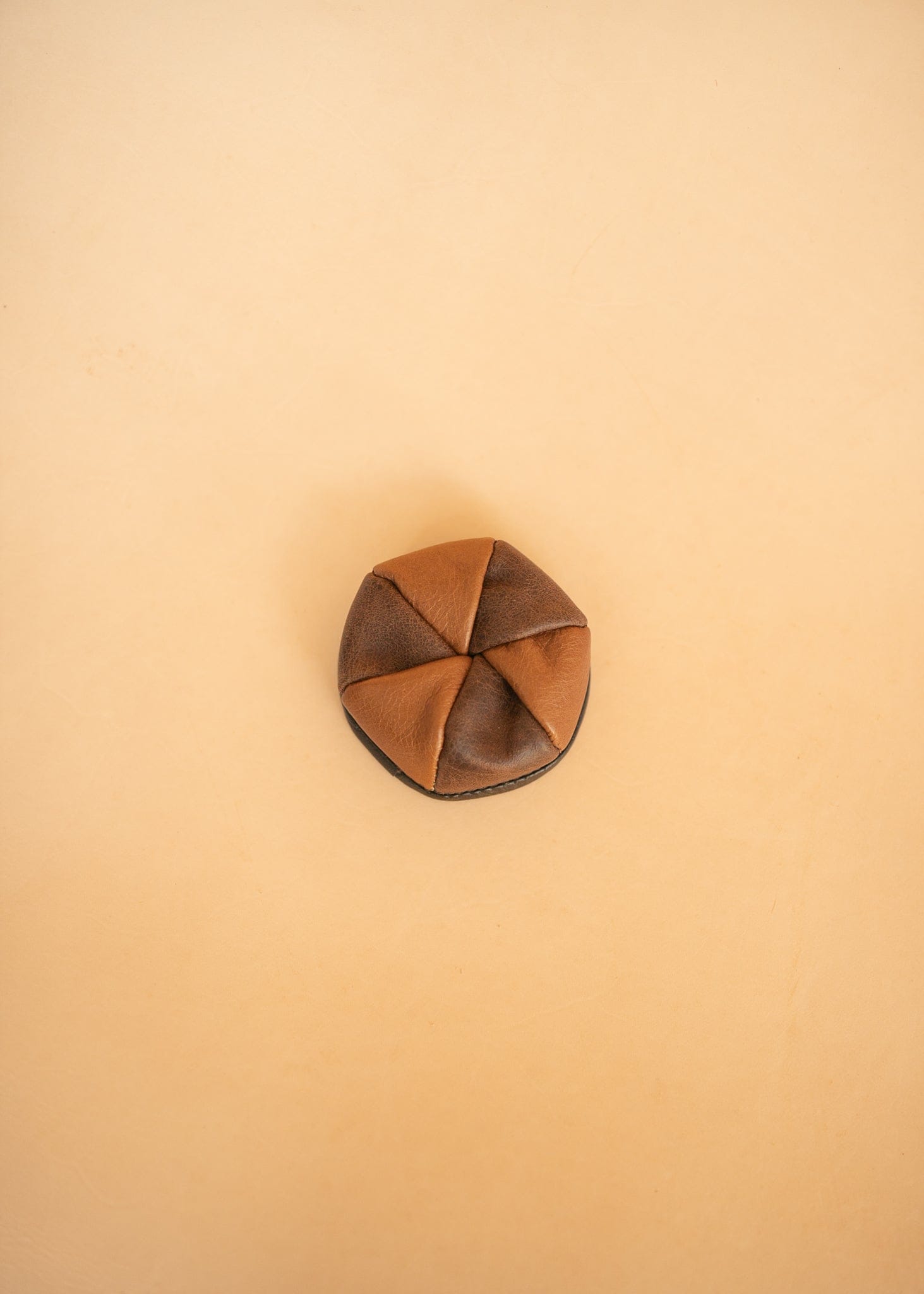 The Real McCaul Coin Purse Brown/Tan Twist Coin Pouch Australian Made Australian Owned Twist Coin Pouch - MADE IN AUSTRALIA - Kangaroo & Cowhide Genuine Leather