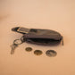 The Real McCaul Coin Purse Key Case Card Holder Wallet - Cowhide Australian Made Australian Owned Tri-Pocket Leather Pouch 