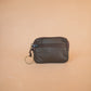 The Real McCaul Coin Purse Key Case Card Holder Wallet - Cowhide Australian Made Australian Owned Tri-Pocket Leather Pouch 