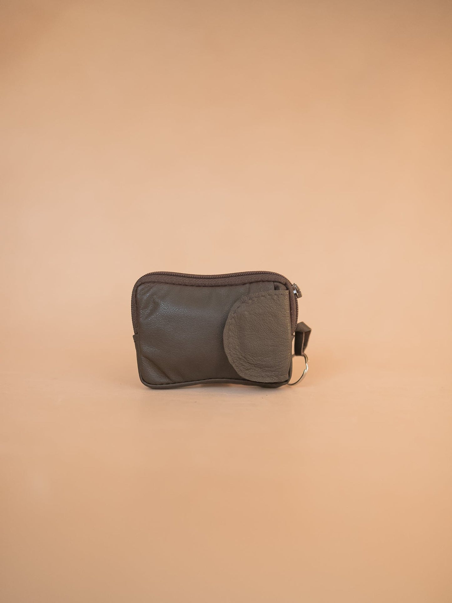 The Real McCaul Coin Purse Key Case Card Holder Wallet - Cowhide Australian Made Australian Owned Tri-Pocket Leather Pouch 