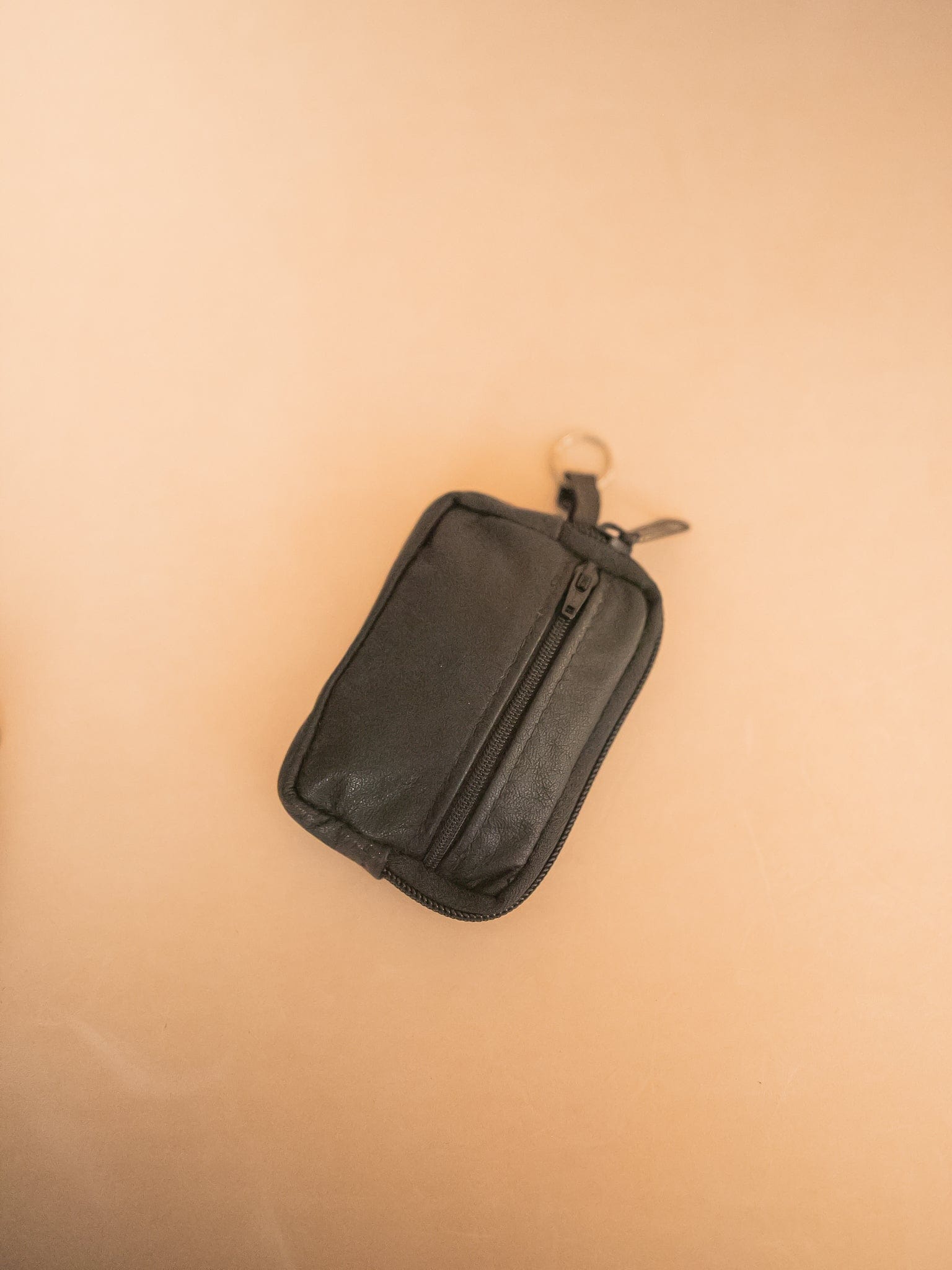 The Real McCaul Coin Purse Key Case Card Holder Wallet - Cowhide Australian Made Australian Owned Tri-Pocket Leather Pouch 