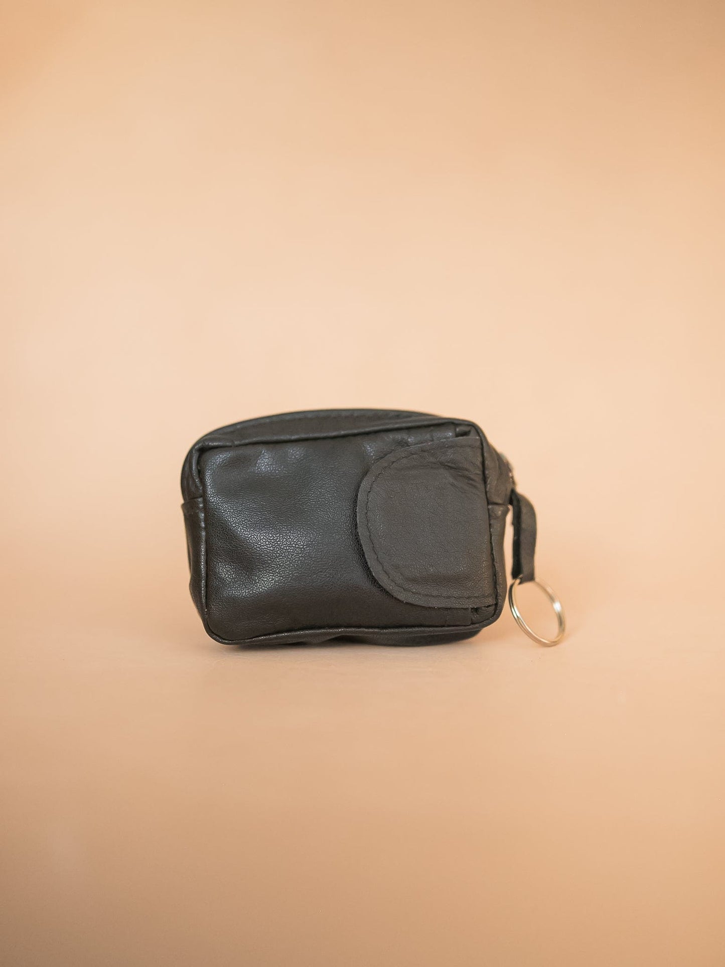 The Real McCaul Coin Purse Key Case Card Holder Wallet - Cowhide Australian Made Australian Owned Tri-Pocket Leather Pouch 