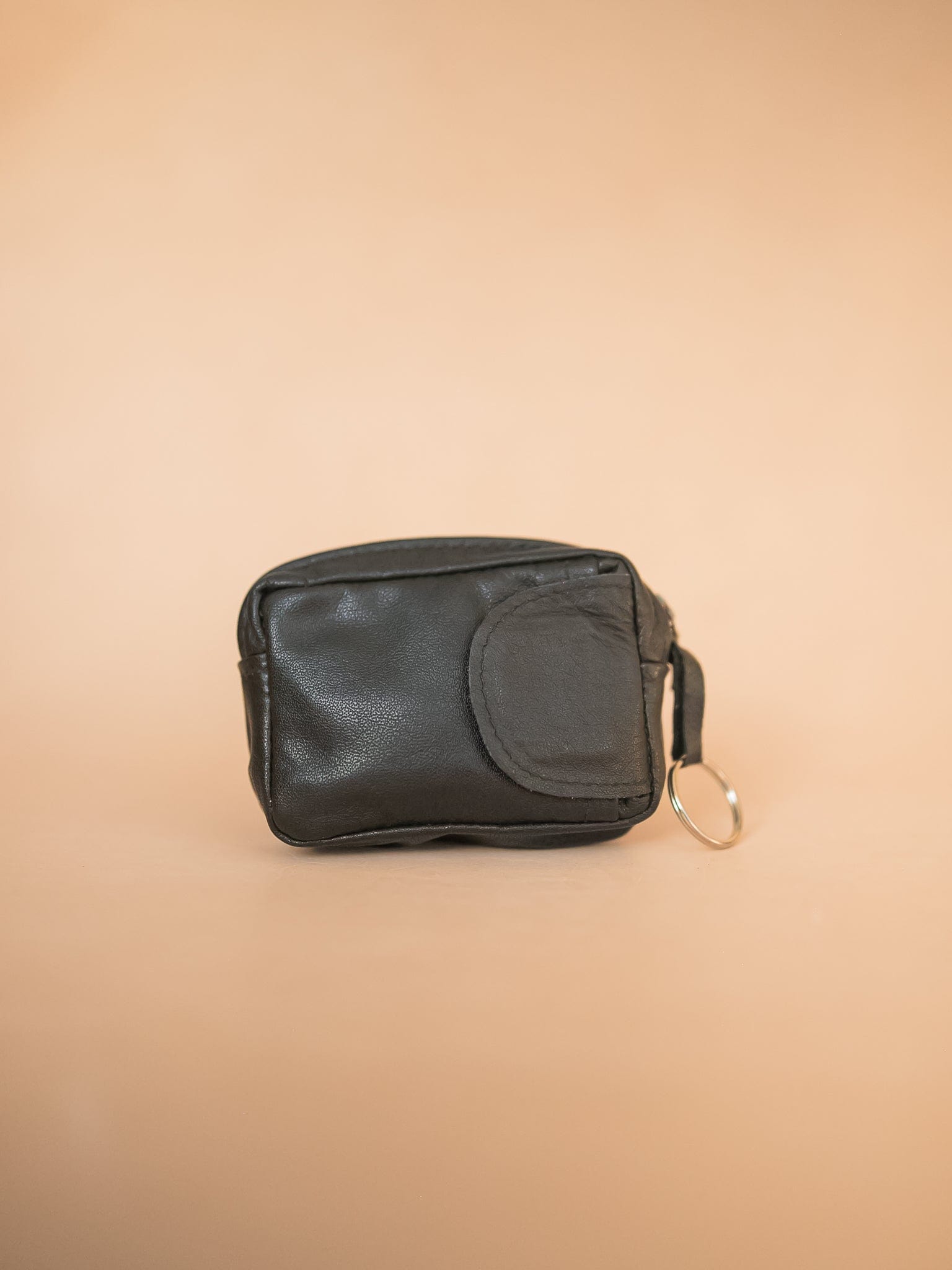 The Real McCaul Coin Purse Key Case Card Holder Wallet - Cowhide Australian Made Australian Owned Tri-Pocket Leather Pouch 