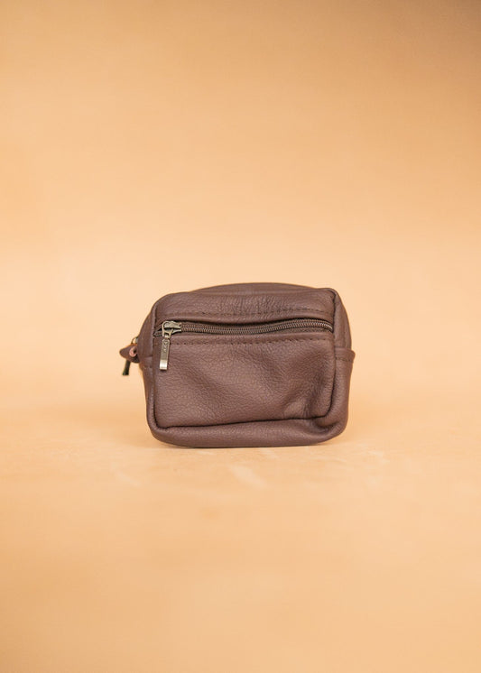 The Real McCaul Coin Purse Key Case Card Holder Wallet - Cowhide Australian Made Australian Owned Tri-Pocket Leather Pouch 