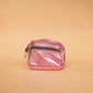 The Real McCaul Coin Purse Key Case Card Holder Wallet - Kangaroo - Metallic Australian Made Australian Owned Tri-Pocket Leather Pouch 