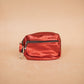 The Real McCaul Coin Purse Key Case Card Holder Wallet - Kangaroo - Metallic Australian Made Australian Owned Tri-Pocket Leather Pouch 