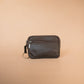 The Real McCaul Coin Purse Key Case Card Holder Wallet - Kangaroo Australian Made Australian Owned Tri-Pocket Leather Pouch 