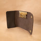 The Real McCaul Coin Purse Key Case Wallet Australian Made Australian Owned Tri-Pocket Leather Pouch 