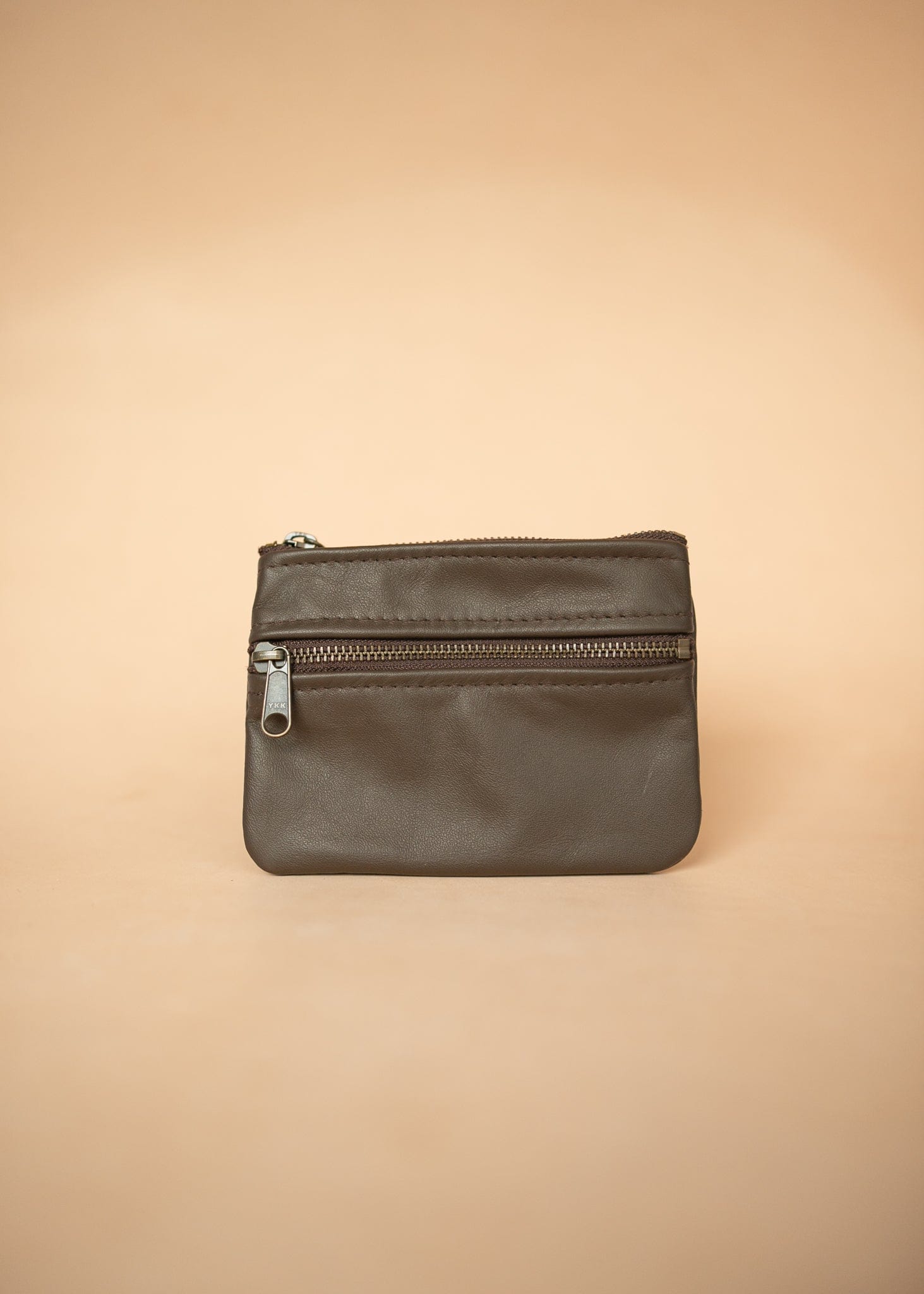 The Real McCaul Coin Purse Large / Dark Brown / Antique Paula Zip Pouch - Cowhide Australian Made Australian Owned Paula Zip Leather Pouch Purse- Made in Australia Cowhide leather
