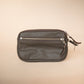 The Real McCaul Coin Purse Large / Dark Brown / Silver Parker Pouch - Cowhide Australian Made Australian Owned Tri-Pocket Leather Pouch 
