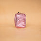 The Real McCaul Coin Purse Light Pink Key Case Card Holder Wallet - Kangaroo - Metallic Australian Made Australian Owned Tri-Pocket Leather Pouch 