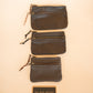 The Real McCaul Coin Purse Mini Paula Zip Pouch - Cowhide Australian Made Australian Owned Paula Zip Leather Pouch Purse- Made in Australia Cowhide leather
