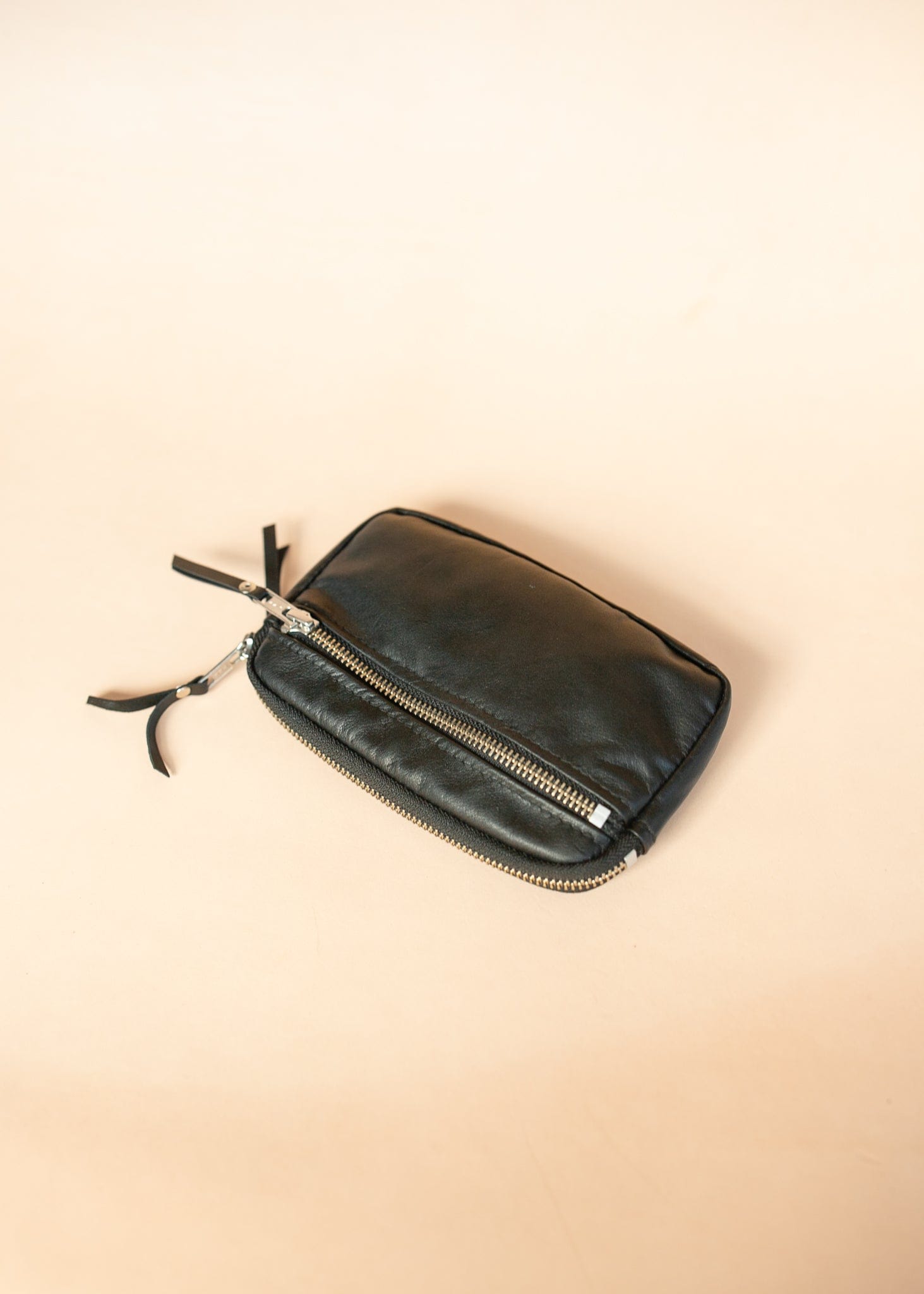 The Real McCaul Coin Purse Parker Pouch - Kangaroo Australian Made Australian Owned Tri-Pocket Leather Pouch 