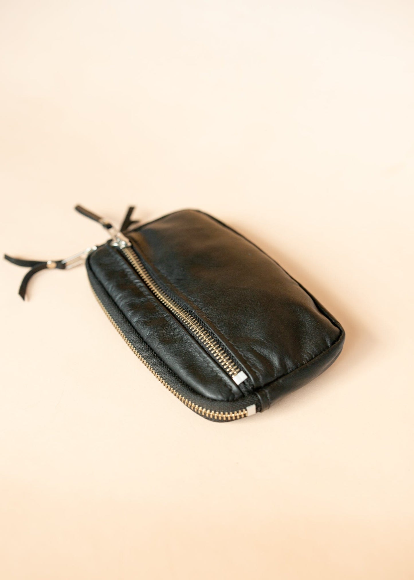 The Real McCaul Coin Purse Parker Pouch - Kangaroo Australian Made Australian Owned Tri-Pocket Leather Pouch 