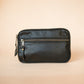 The Real McCaul Coin Purse Parker Pouch - Kangaroo Australian Made Australian Owned Tri-Pocket Leather Pouch 