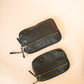 The Real McCaul Coin Purse Parker Pouch - Kangaroo Australian Made Australian Owned Tri-Pocket Leather Pouch 