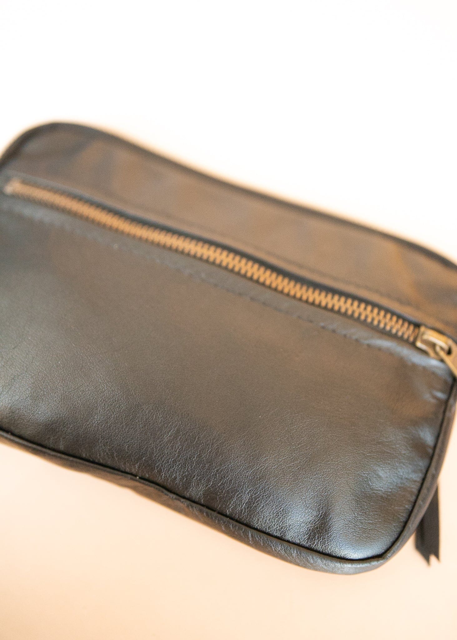 The Real McCaul Coin Purse Parker Pouch - Kangaroo Australian Made Australian Owned Tri-Pocket Leather Pouch 