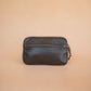 The Real McCaul Coin Purse Parker Pouch - Kangaroo Australian Made Australian Owned Tri-Pocket Leather Pouch 
