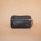 The Real McCaul Coin Purse Parker Pouch - Kangaroo Australian Made Australian Owned Tri-Pocket Leather Pouch 